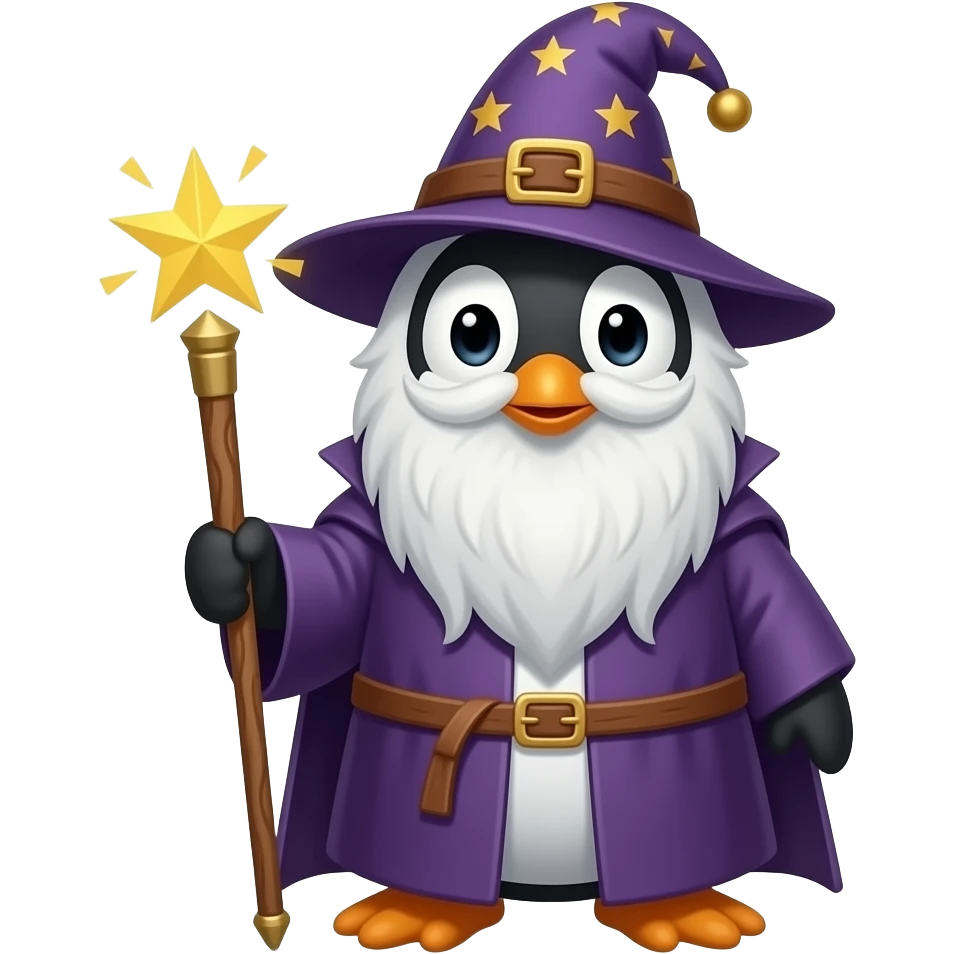 Penguin Wizard emoji
