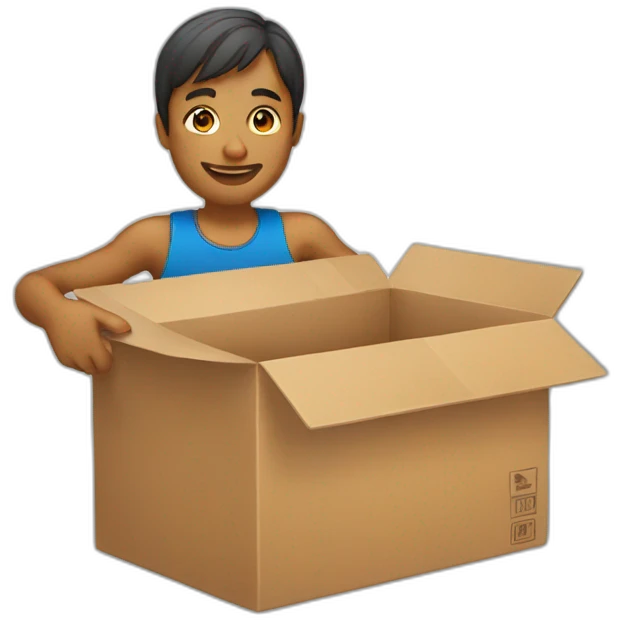 handling a box emoji