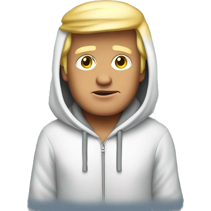 Donald Trump wearing a hoodie emoji