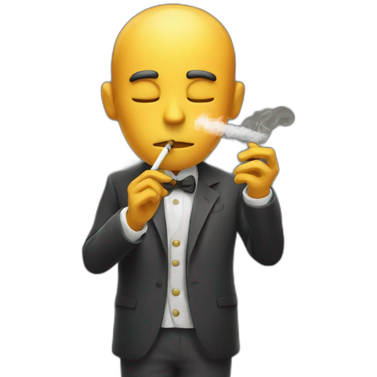 Smoking a magic cigarette emoji