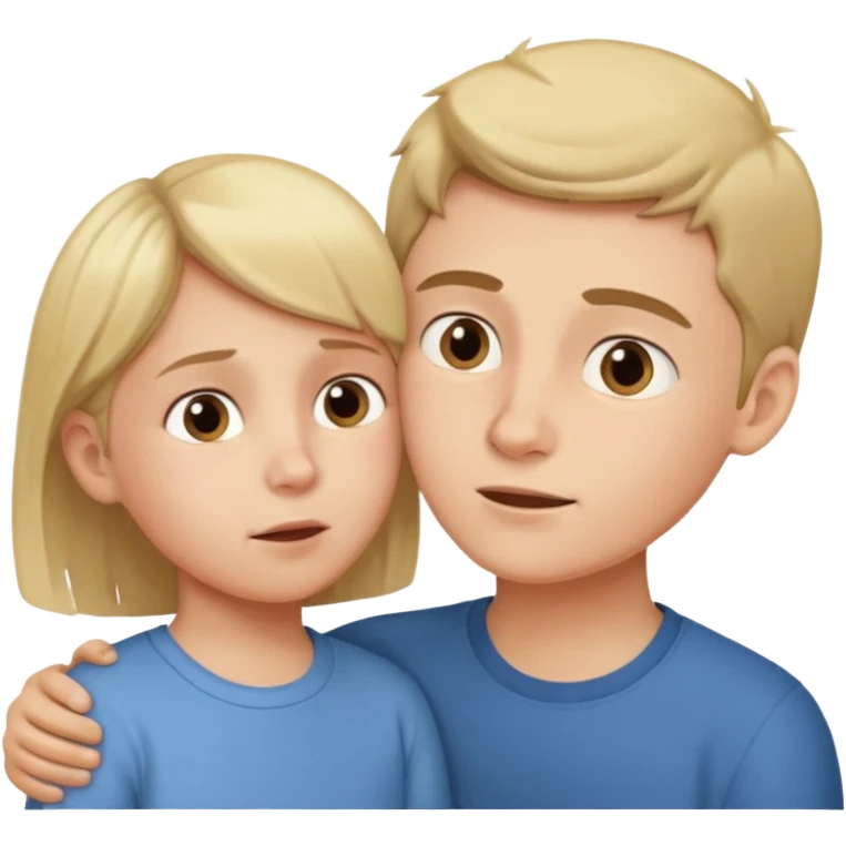 A boy showing right cheek to her mother asking for a gentle playful slap emoji