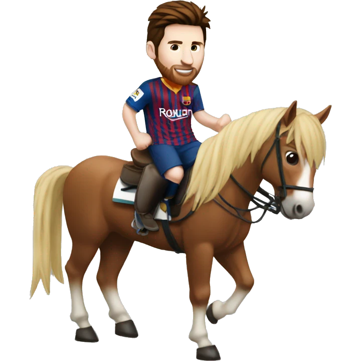 Messi sur un cheval  emoji