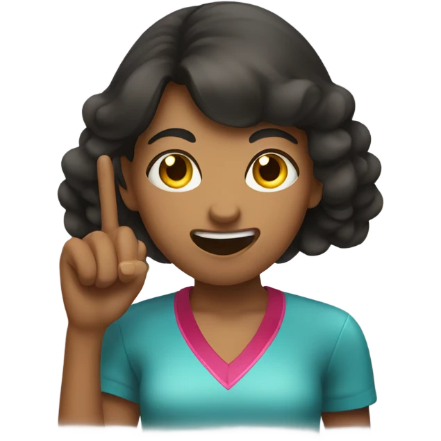 Girl biting finger hev bowling style emoji