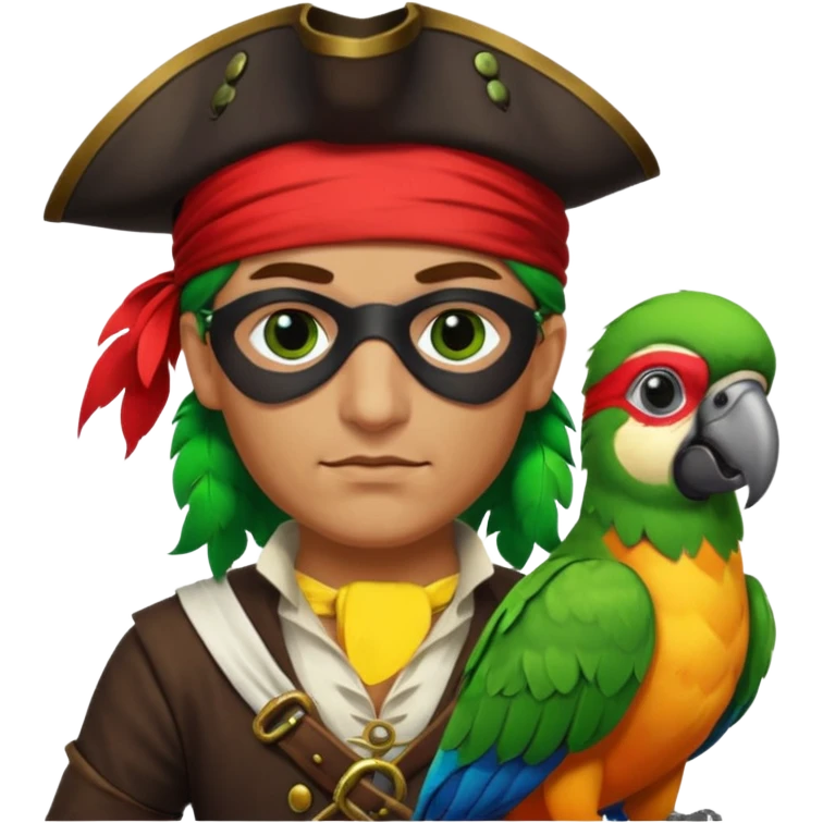 pirate and parrot emoji