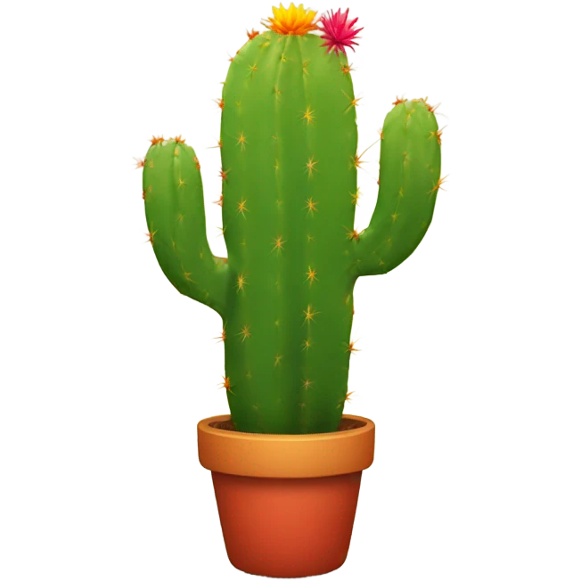 Rainbow cactus emoji