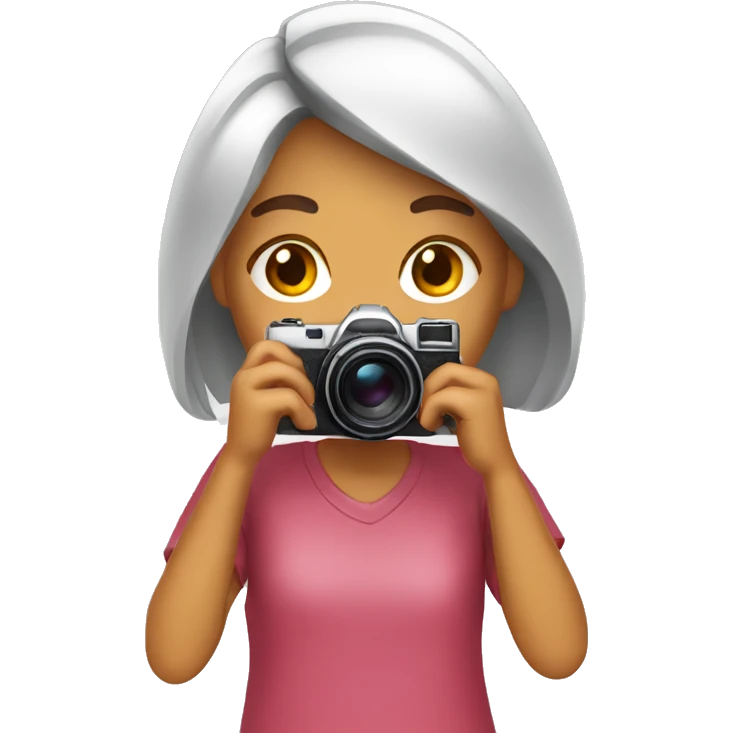 Girl with a camera emoji