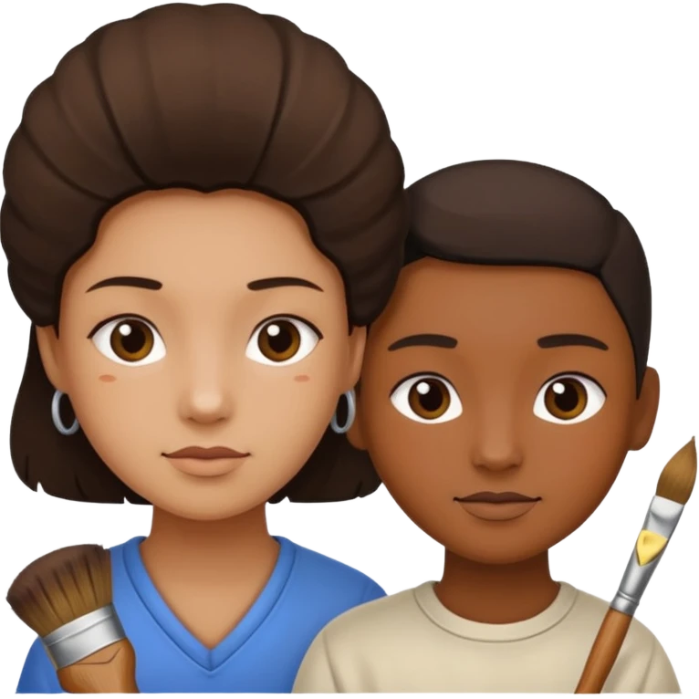 Restorers with Brushes,differnt types emoji