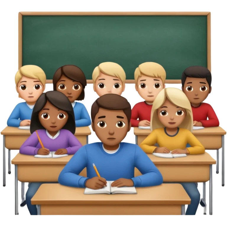 tired students in a class emoji