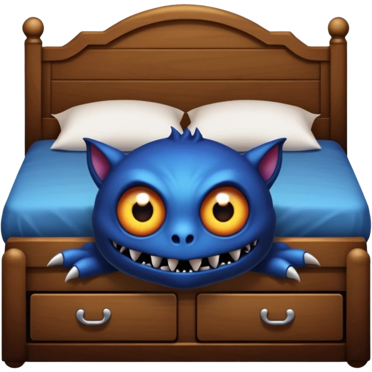 Monster under the bed emoji