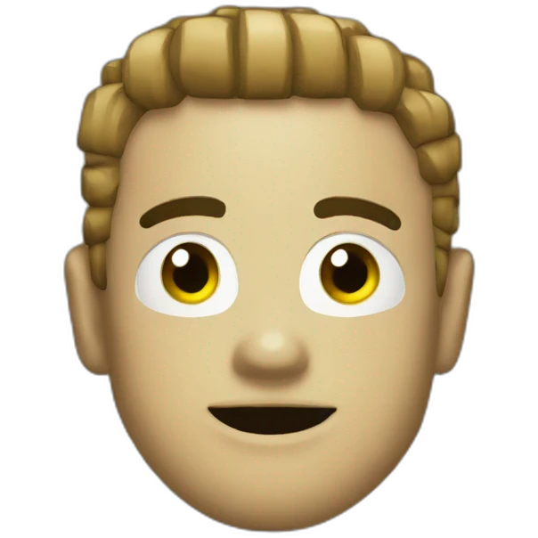 M with pixel art emoji