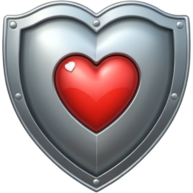heart symbol with a protective shield emoji
