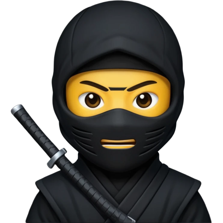 Black Ninja emoji with MB written on it emoji
