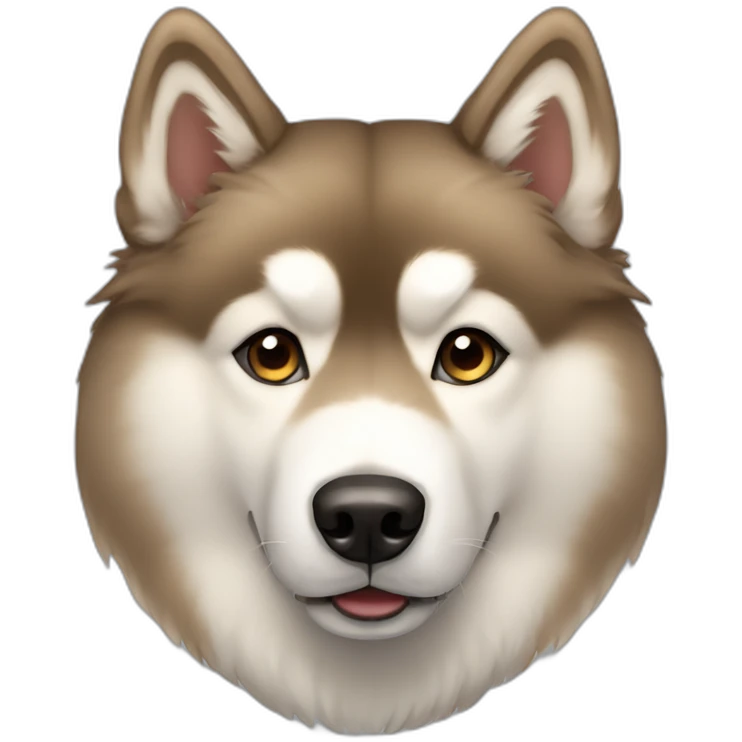 Light Brown malamute emoji