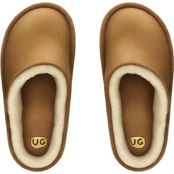 Ugg slippers facing up emoji