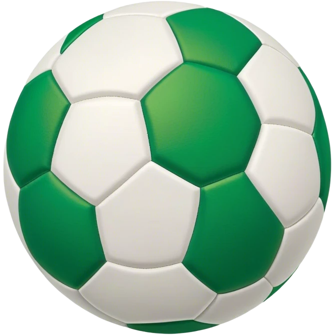 Cinematic Realistic image of a soccer ball with crisply detailed panel textures and precise stitching, set against a vibrant green pitch with dynamic natural lighting that highlights its athletic spirit emoji