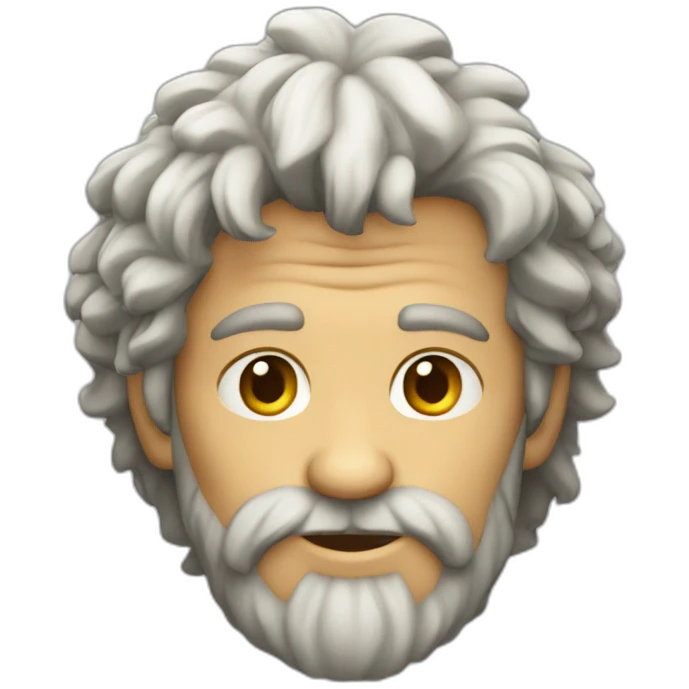 old human druid shaggy beard emoji
