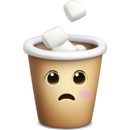 Α cup with marshmallow  emoji