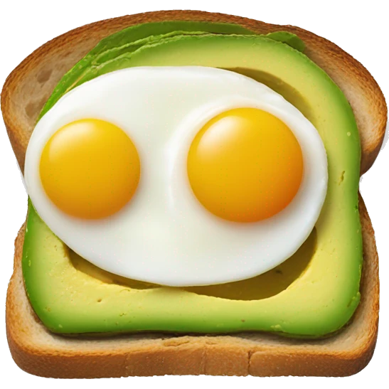 Avocado toast and egg emoji