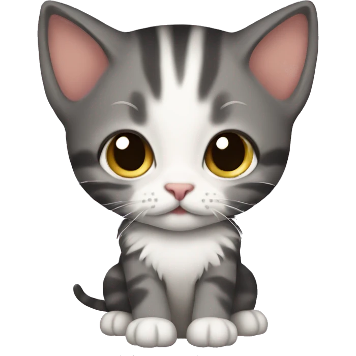 Kitten with cloy emoji