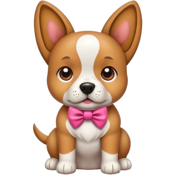 Dog with a bow emoji