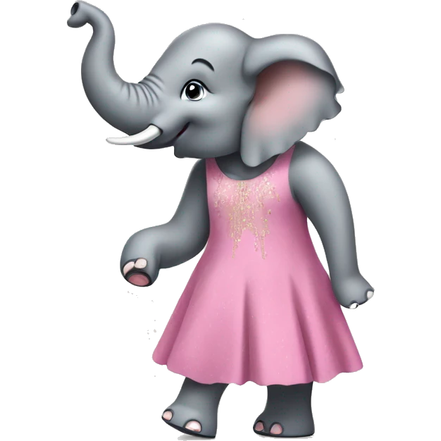 an elephant with high heels in a dress emoji