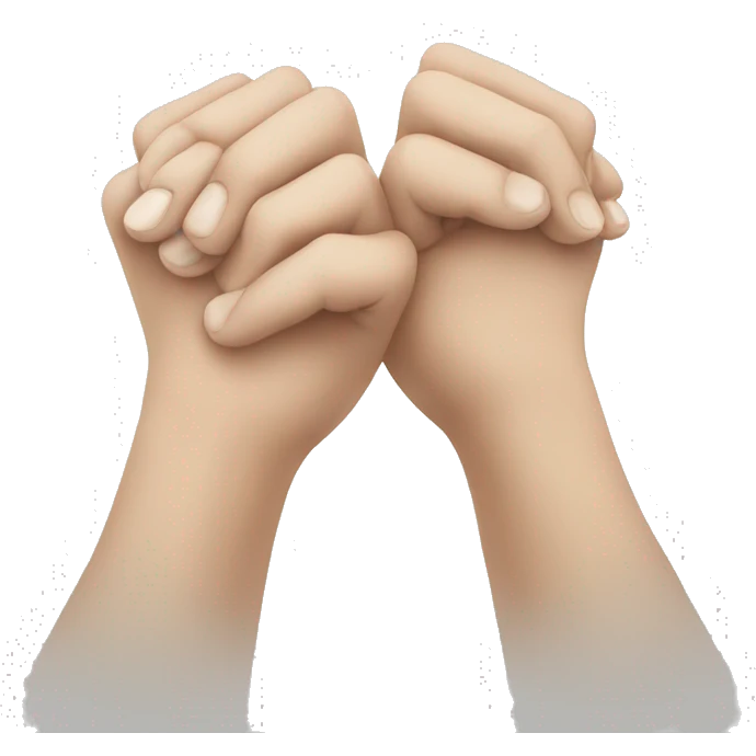 hands holding together back white emoji