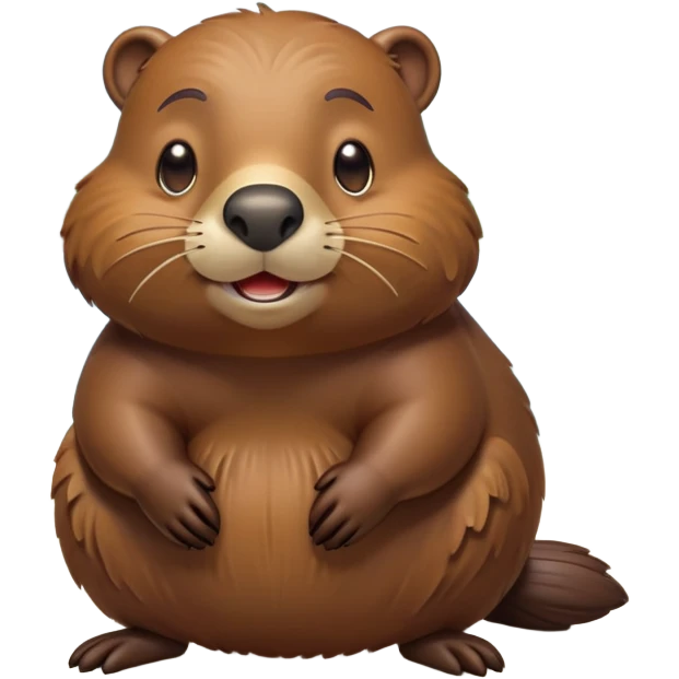 cinematic-beaver-realistic-full-body-on-all-fours-emoji,-plump-and-relaxed-body-soaking-in-the-warm-sun,-short-brown-fur-slightly-ruffled,-head-tilted-dramatically,-calm-expressive-eyes-exuding-serene-wisdom,-simplified-yet-realistic head tilted confidently staring at the camera in a comical way emoji