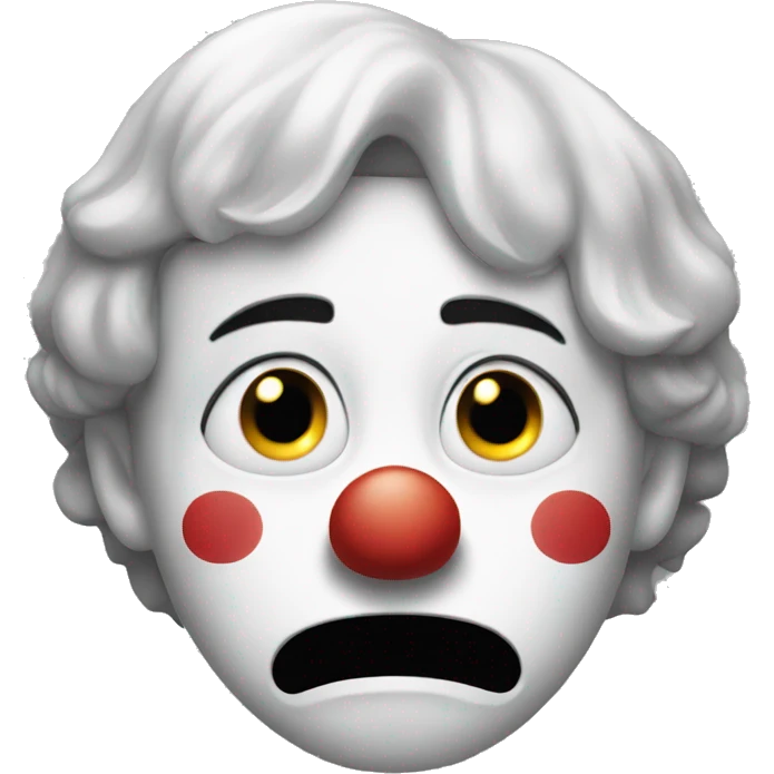 A clown crying  emoji