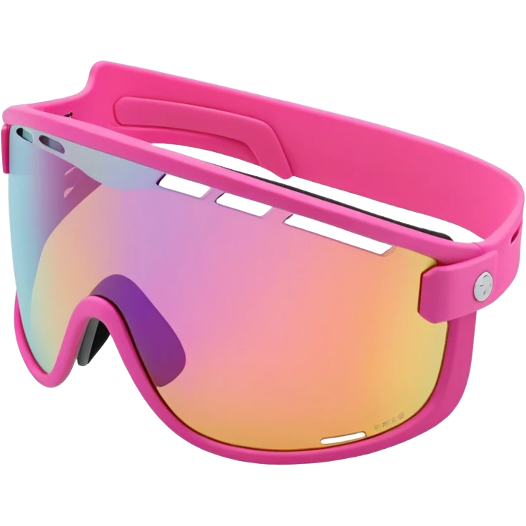 sporty pink shield visor sunglasses with ultra thick frame with rubber grip details, heavy-duty construction, substantial build, one-piece polarized lens emoji