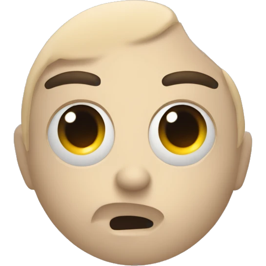 Design an emoji of a relaxed, dazed face with half-closed, bloodshot eyes, a subtle smile, the expression should convey a calm, dreamy 'stoner' vibe. emoji