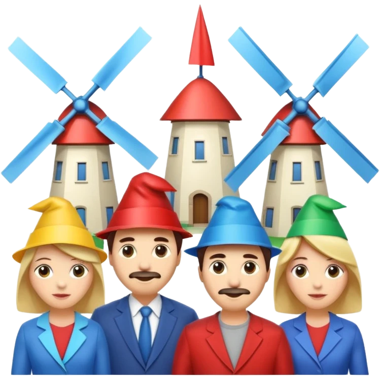  People WEARİNG HAT with  Windmills emoji