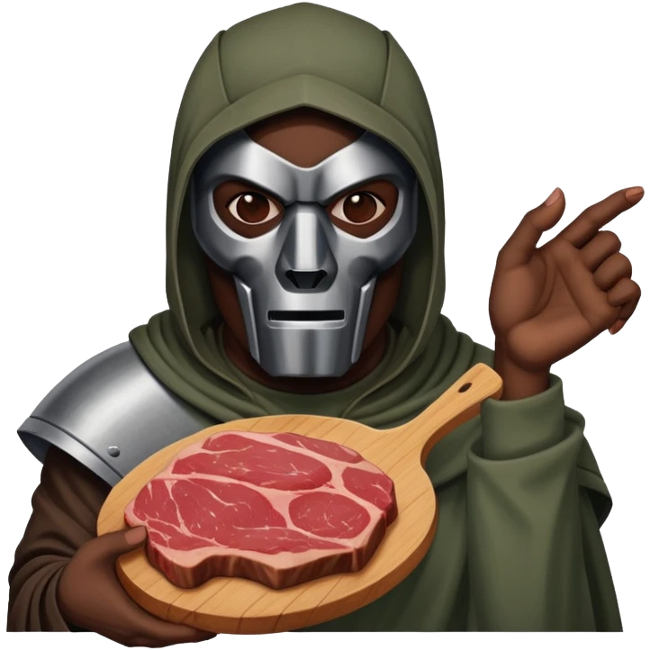 MF DOOM with meat  emoji