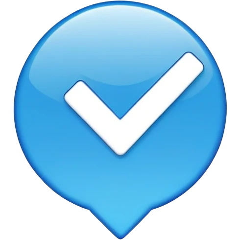 verified checkmark in a blue circle emoji