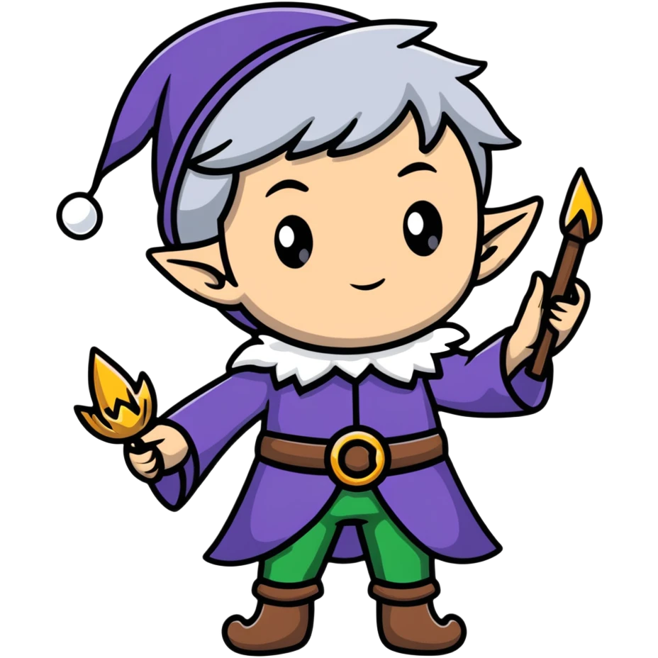 Frieren the elf mage with silver hair emoji
