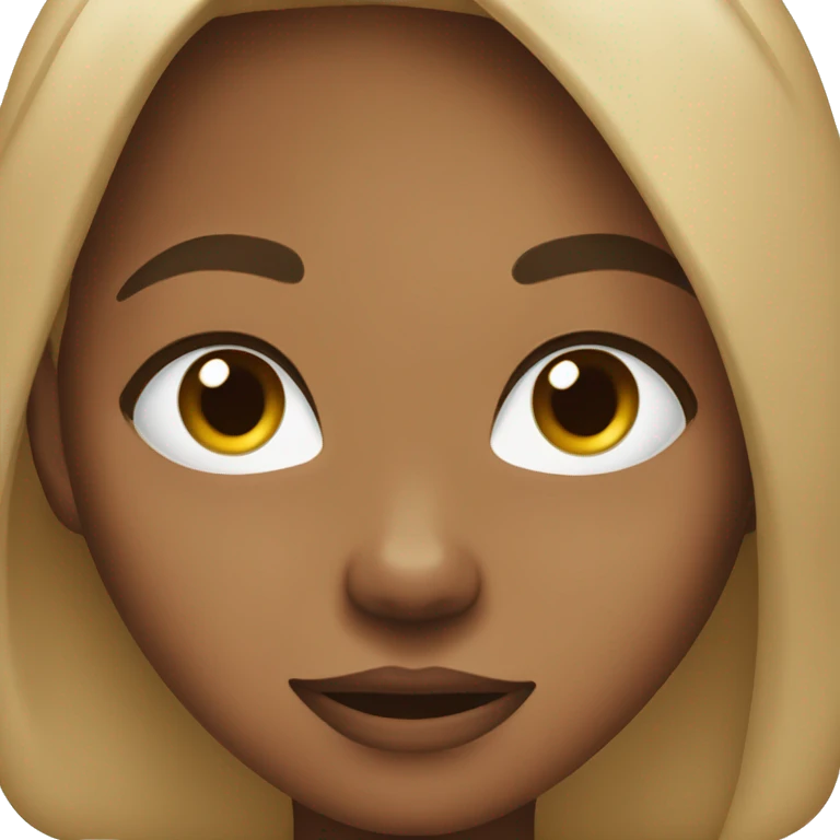 Medium skin toned girl sticking up ring finger emoji