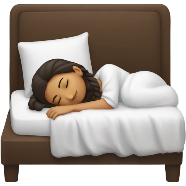 Brunette girl sleeping emoji