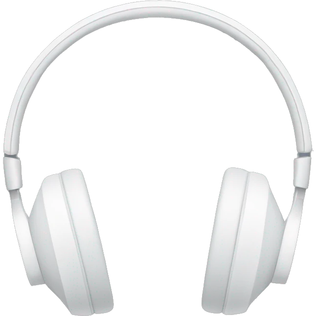 White Sony headphones emoji