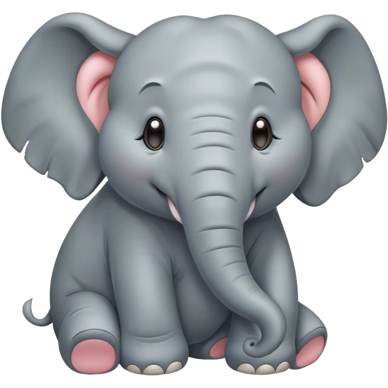 Cinematic Cute Yawning Elephant Portrait Emoji, Head tilted slightly with a dramatic, wide-open yawn, showcasing a soft, wrinkled gray hide with gently drooping ears and large, sleepy eyes, Simplified yet irresistibly adorable features, highly detailed, glowing with a soft, cozy glow, high shine, relaxed yet expressive, stylized with a touch of tender whimsy, bright and endearing, soft glowing outline, capturing the essence of a drowsy yet affectionate elephant, so drowsy it feels like it could stretch out of the screen and curl up for a nap! emoji