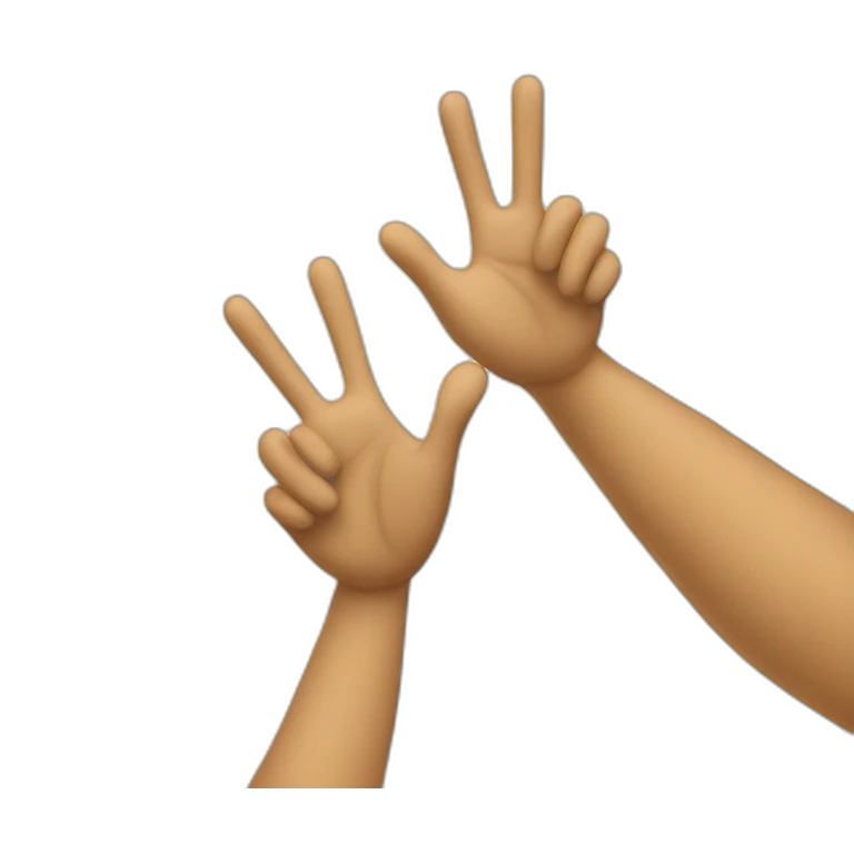 high five and victory near emoji