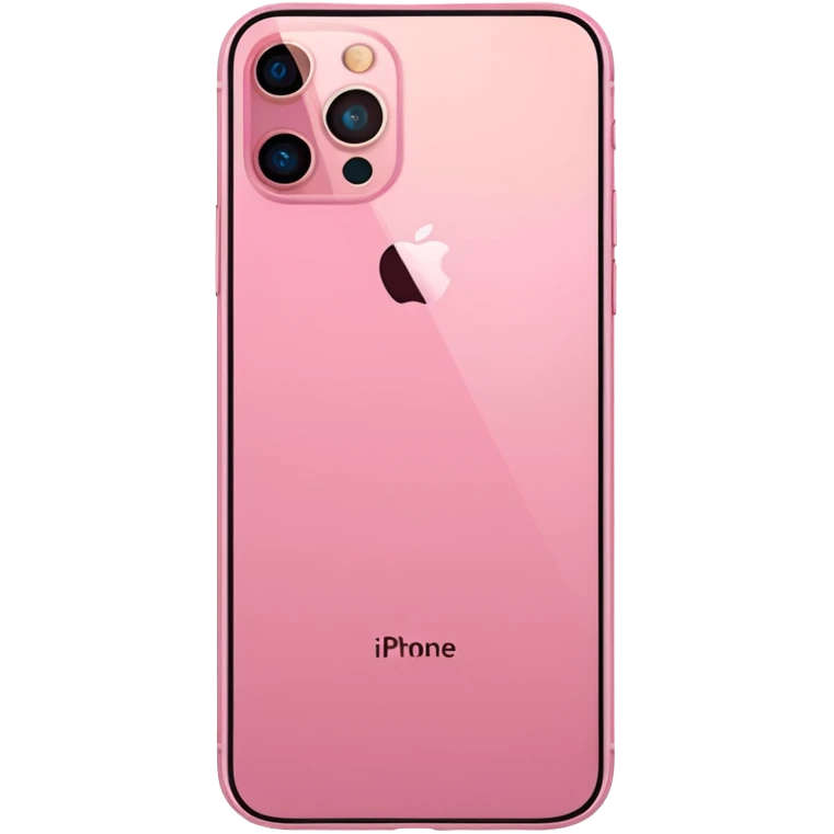 Create me a pink iPhone 17 pro image with the screen in a straight position. png. With one phone not too and it needs to show the front side screen! emoji