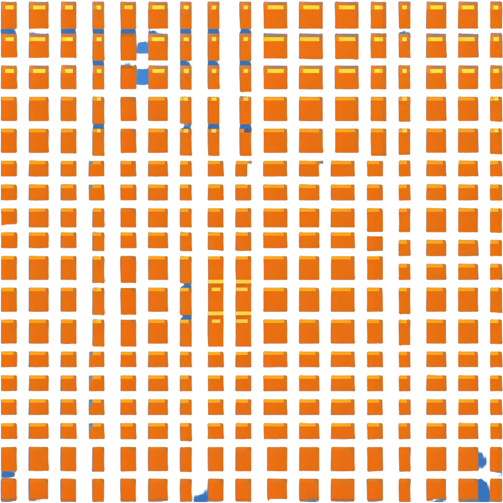 orange square with shine emoji