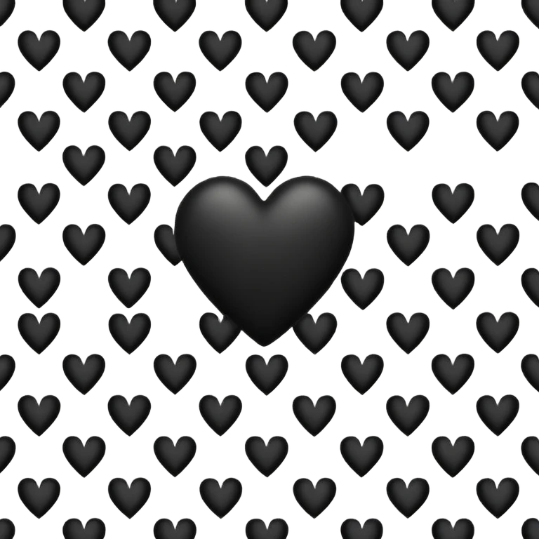 Black heart pattern emoji