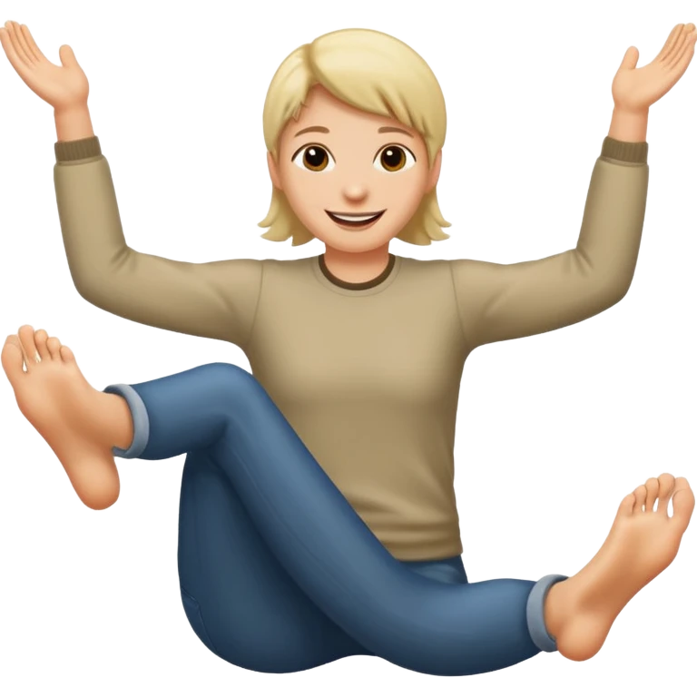 Sonriente con pies levantados emoji