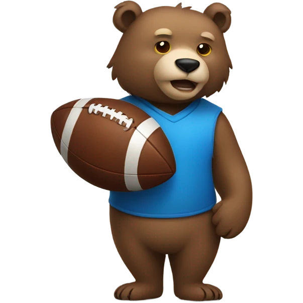 Bear with a football  emoji