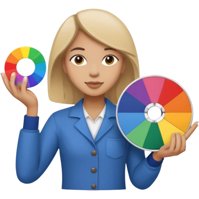 graphic designer , color wheel, photoshop icon emoji