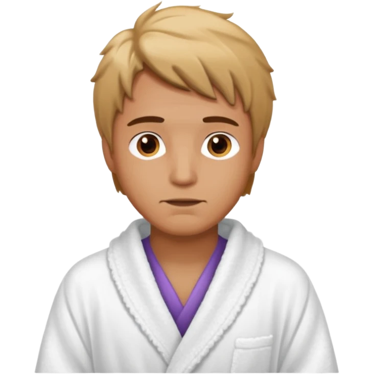  male with a bath robe emoji