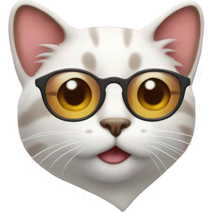cat covering heart eyes emoji