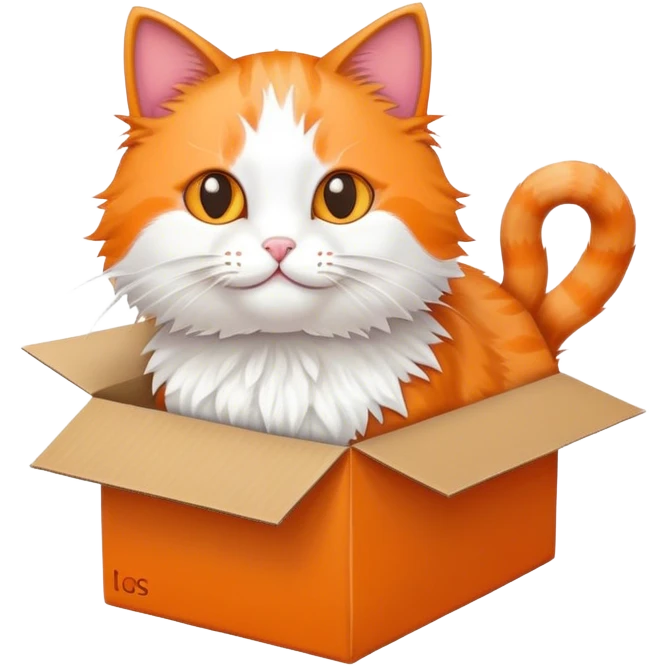 Cat in a shoebox  emoji