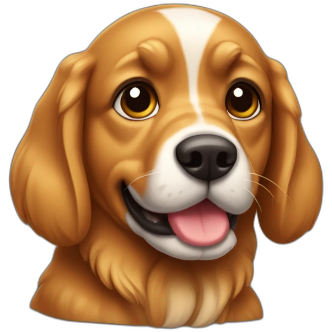 Cachorro caramelo do focinho fino emoji