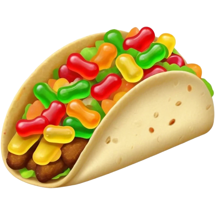 tacos with gummy bears in it emoji